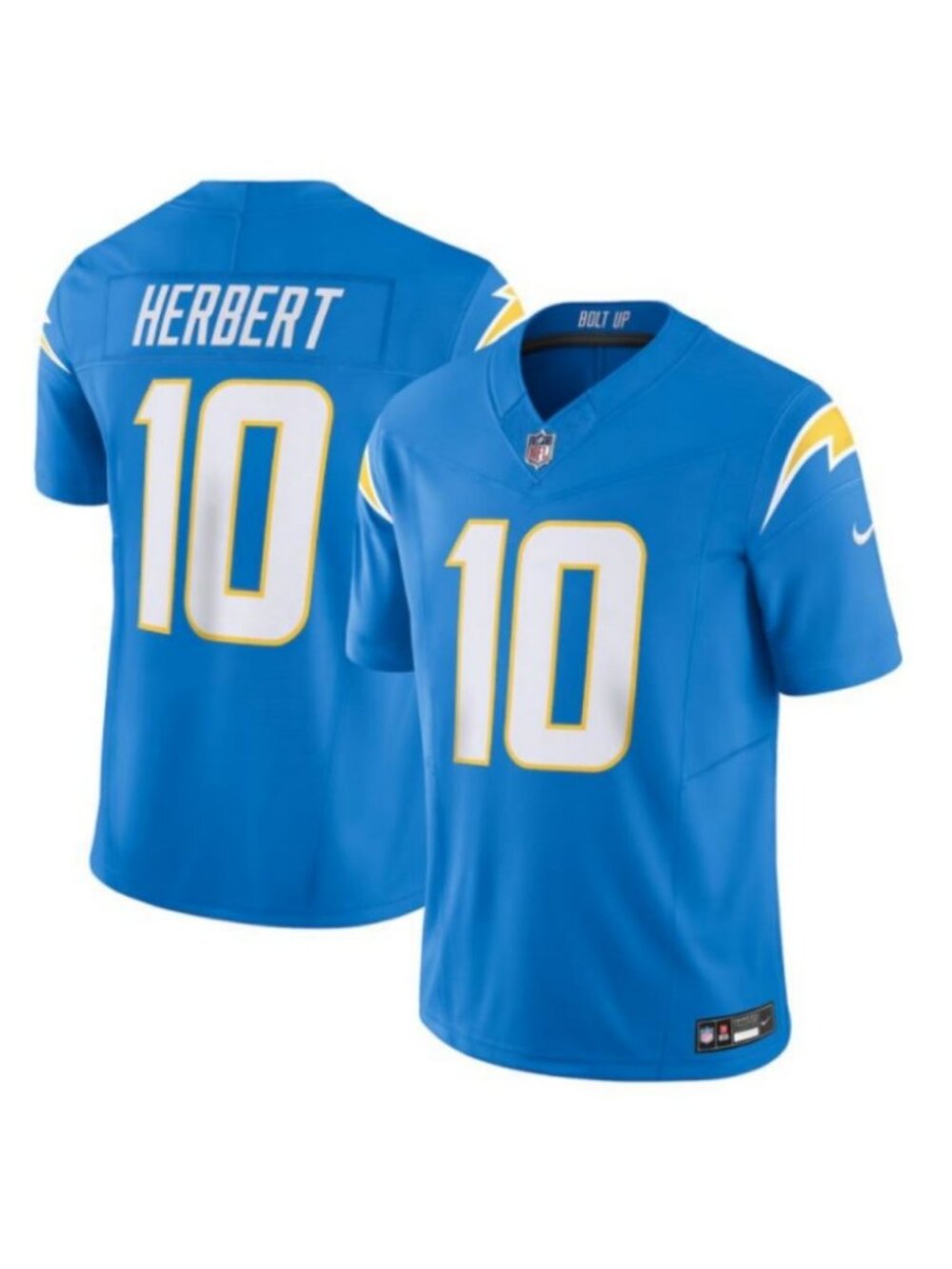 Adult Mens Justin Herbert Powder Blue Jersey Vapor Stitched